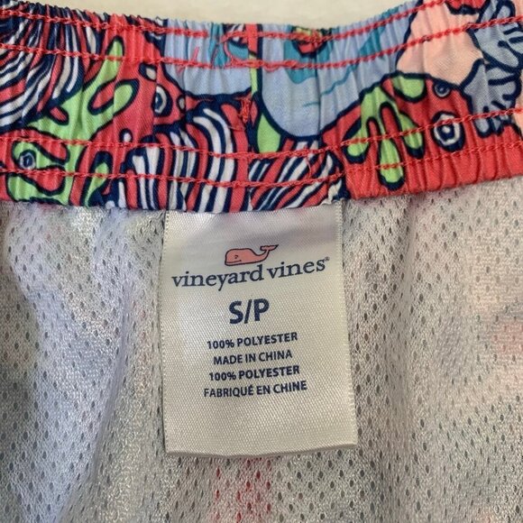 Vineyard Vines mermaid‎ ocean print elastic waist drawstring lined swim trunks - Picture 4 of 10